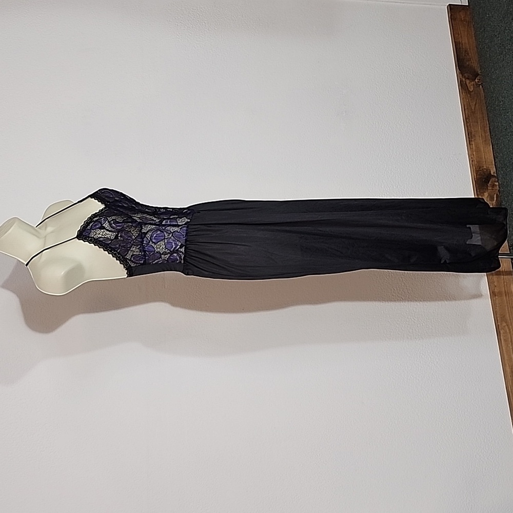 Petra Fashions Slip Dress Lingerie Lace Bodice Purple Size S - Picture 5 of 11